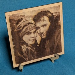 Gravure photo personnalisée sur bois