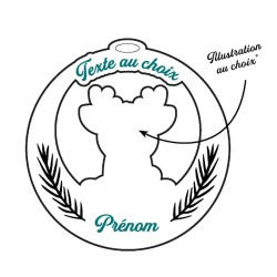 Boule de Noël personnalisée "Prénom"