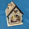 Photophore en bois - Maison pain d’épice