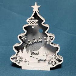 Sapin de Noël " décor hivernal"