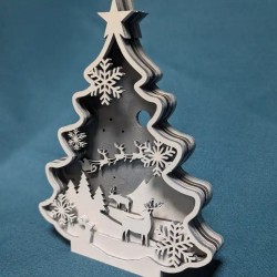 Sapin de Noël " décor hivernal"