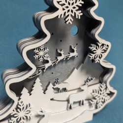 Sapin de Noël " décor hivernal"