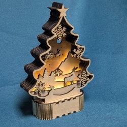 Sapin " décor hivernal" lumineux