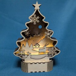Sapin " décor hivernal" lumineux