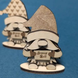 Gnome de Noël en bois
