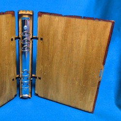 Classeur en bois - Grimoire de Recettes