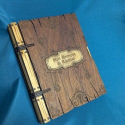 Classeur en bois - Grimoire de Recettes