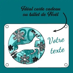 Décoration de Noël en bois personnalisée - Porte-billet